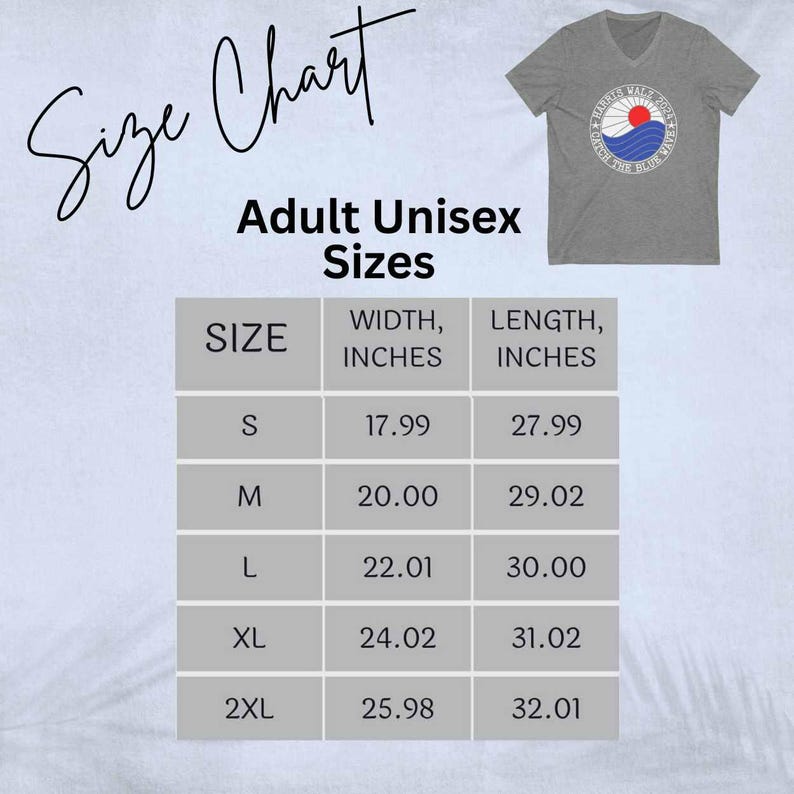 Camiseta de cuello en V Ride the Blue Wave de Kamala Harris Walz