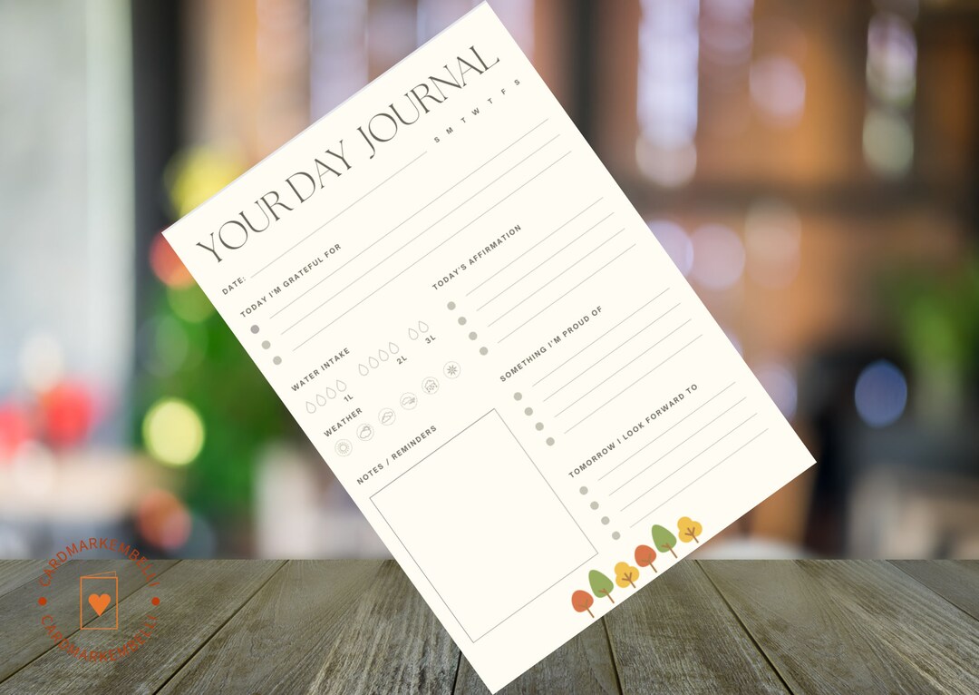 Editable Day Journal Template daily Reflections - Etsy