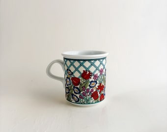 Vintage Dansk Nordic Garden Lattice & Ribbon Mug