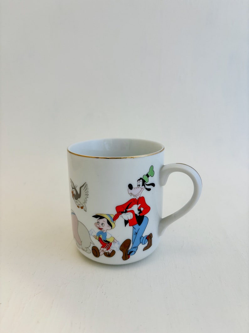 Vintage Walt Disney World Mug - Mickey Mouse, Dumbo, Goofy, Pinocchio, Thumper, Donald Duck, Pluto image 8