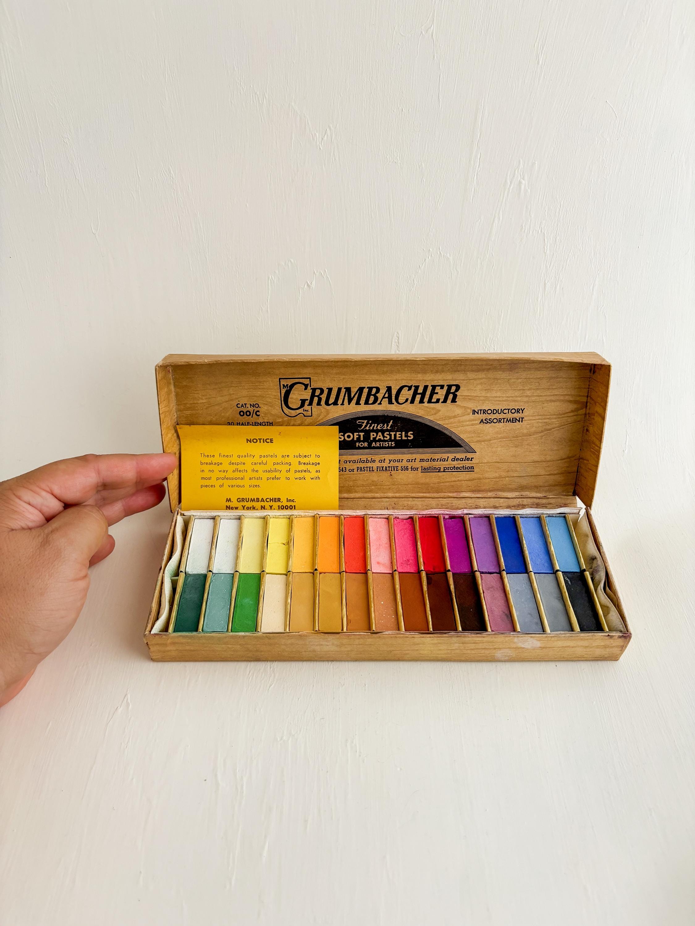 Vintage Set of Grumbacher Soft Pastels - 30 Colors - Etsy