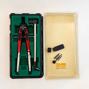 Vintage Helix Stock No. 45619 Drafting Compass Quick Release Combo Set Made in Germany