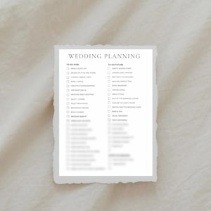 Elopement/Micro-Wedding Planner To-Do Checkliste Vorlage Kurz- & Langfristig | ADHS-freundlich