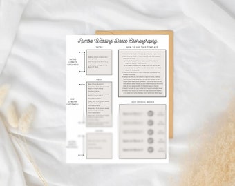 First Dance Choreography Template | Simple DIY Wedding Rumba | Canva