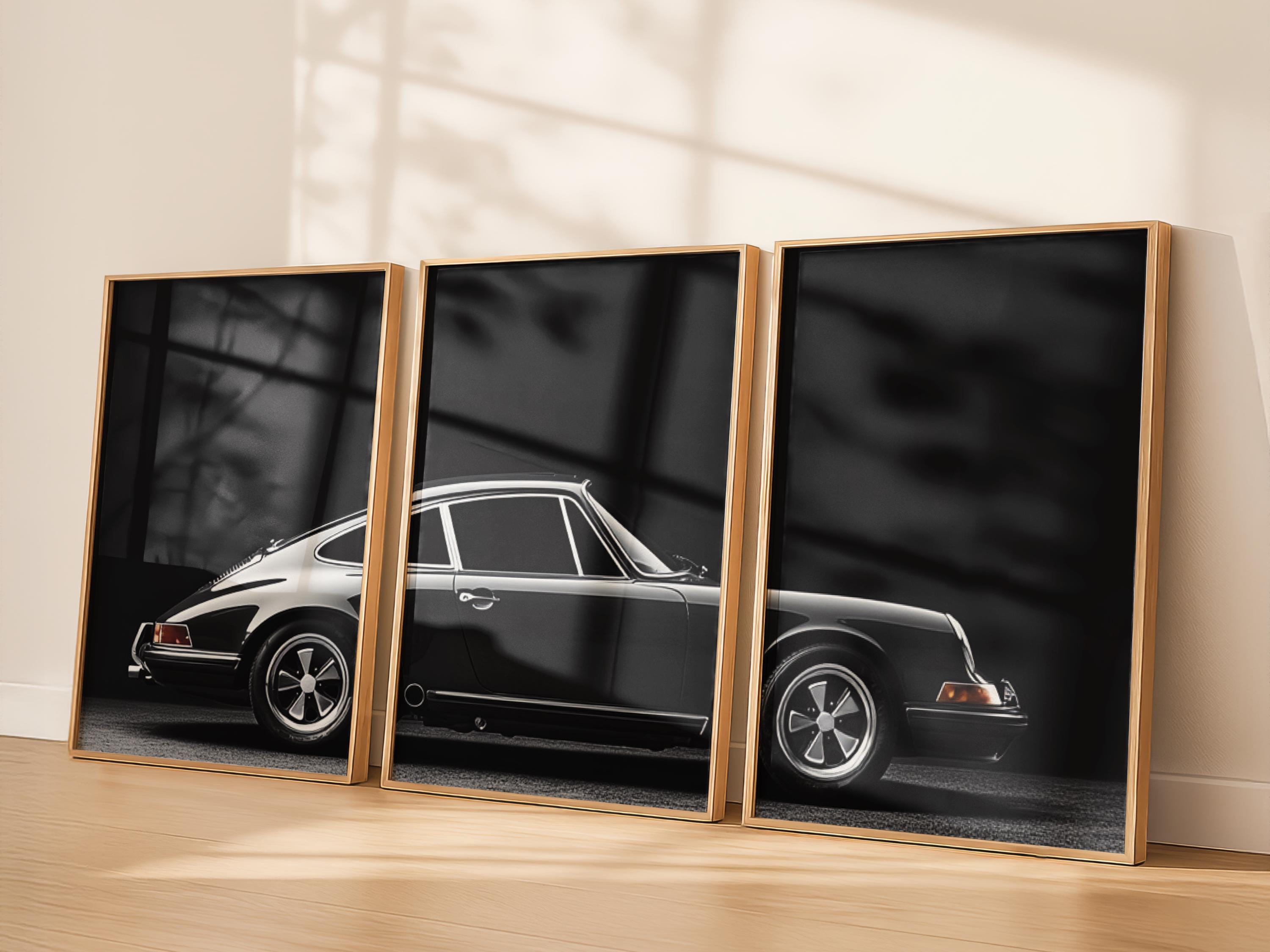 アートポスターセット Porsche 911 Triptych Wall Art - Classic Car Photography Print Set