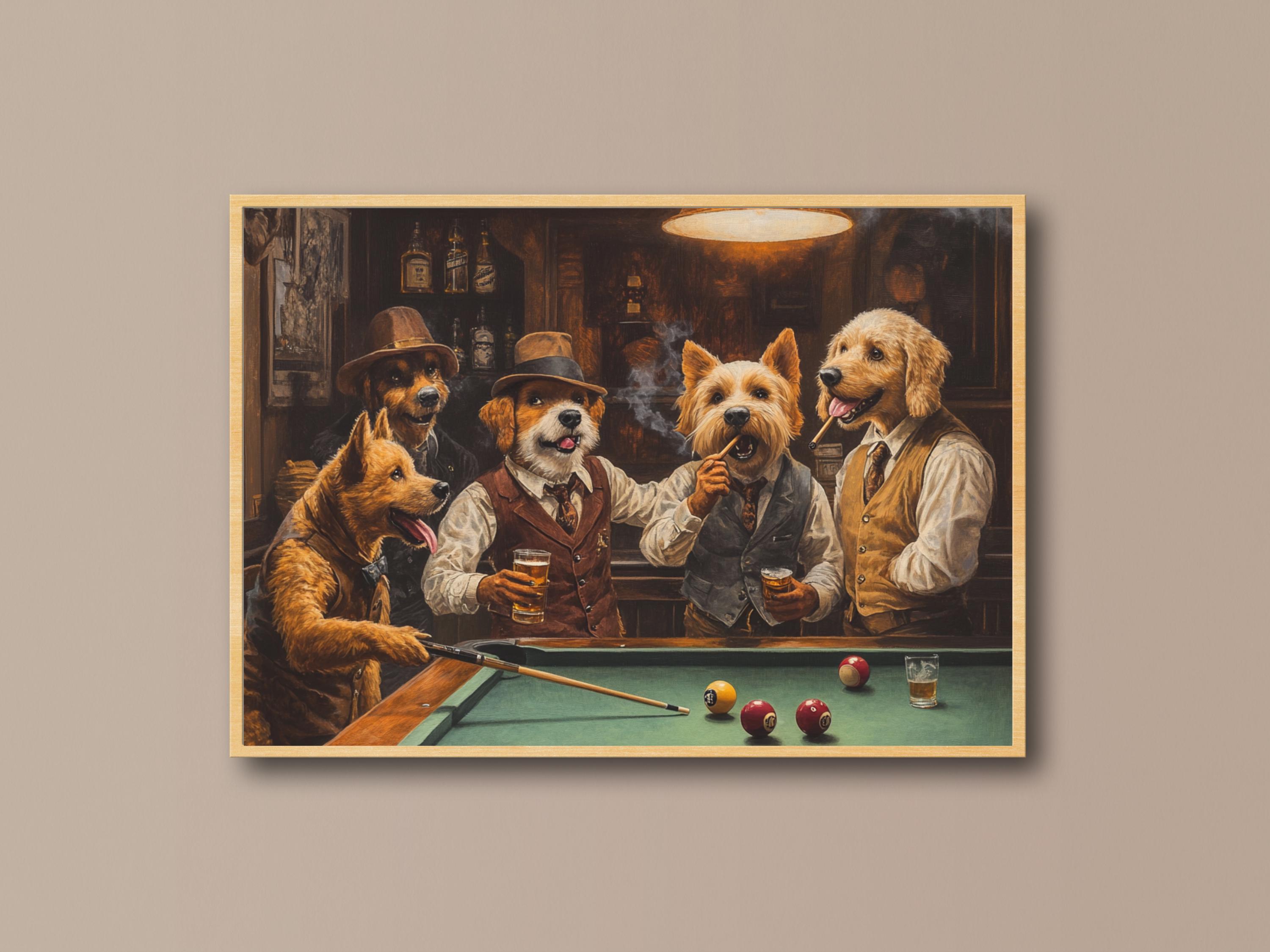 Poster for Sale avec l'œuvre « Chiens jouant au poker » de l'artiste Adbor-Tb