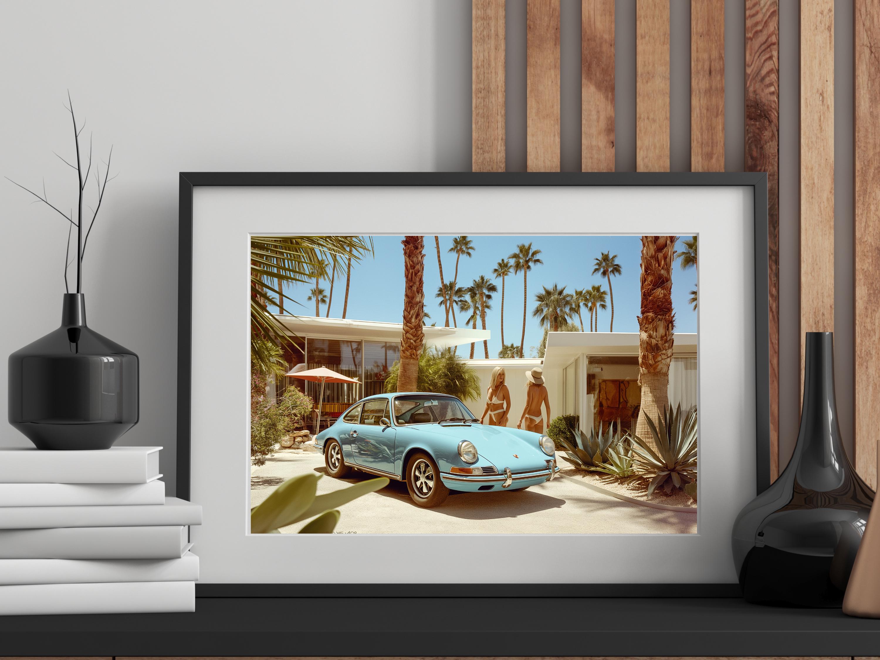 Classic Porsche Wall Art – Mid-century Modern Palm Springs Digital