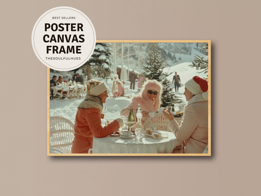 Après Ski Wall Art Print, Vintage Winter Resort Photography, Luxury ...