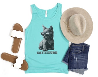 Cattitude  - Unisex Jersey Tank