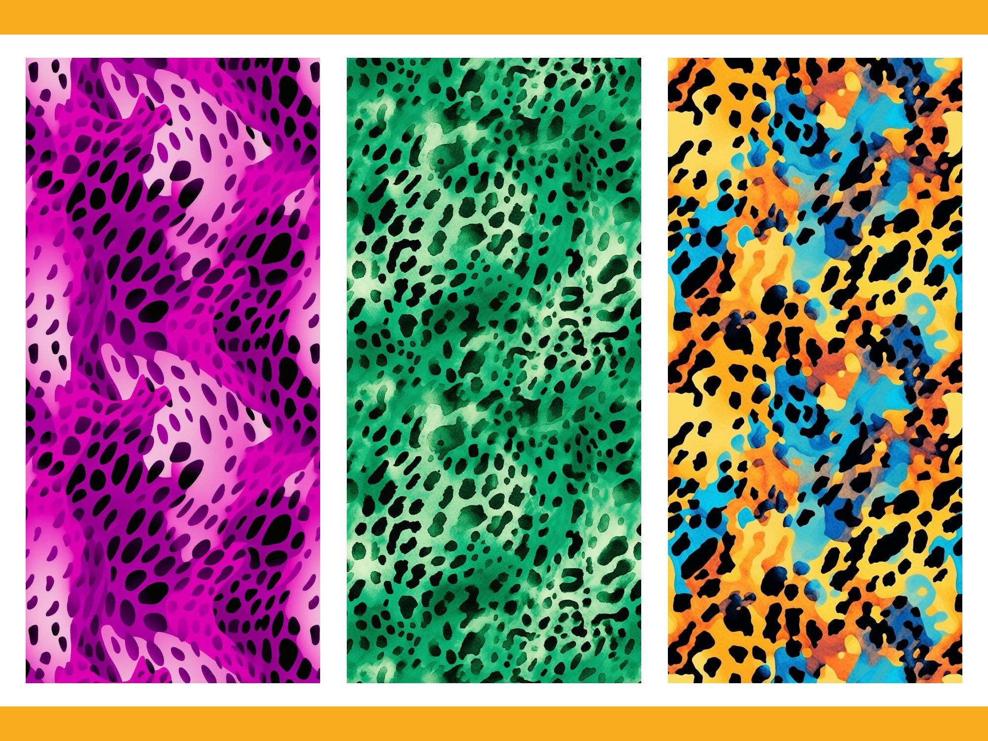 Leopard Safari Print Digital Paper: Seamless Pattern Set (digital ...