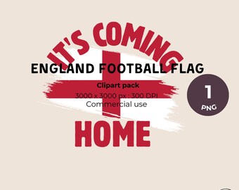 Digital - England football flag PNG, sublimation design