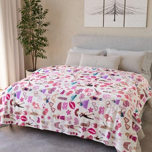 Custom Girls Blanket Adorable Blanket for Girls Toddler Girl Bedding Gift Gift To Niece Girl Name On Blanket Granddaugter Gift Blanket