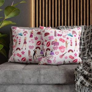 Swifty Gift Pillow Icon Design Taylor Cover with Pillow Included Swifty Kids Room Decoration Little Swifty Spun Polyester Square Pillowcase