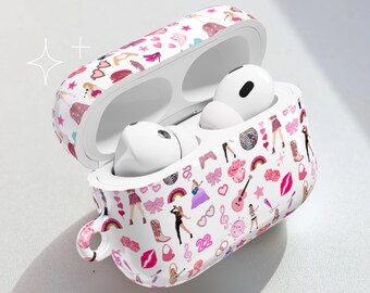Etui na AirPody Swifty, prezent dla fanów Taylor, etui ochronne AirPods Gen 2, gadżety dla fanów TS, etui ochronne Eras dla nastolatków, Air Pod dla dzieci, prezent urodzinowy dla córki