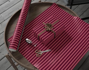 Klassisches Geschenkpapier Rot Gestreift Weihnachtsgeschenkpapier Geschenkverpackung Traditionelles Geschenkpapier Elegante Weihnachtsgeschenkverpackung Retro