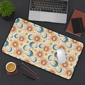 Cottagecore Desk Mat Celestial Cute Desk Mat Aesthetic Deskmat Top Selling Item Cubicle Decor Large Mouse Pad Whimsigoth Aesthetic Dorm Gift