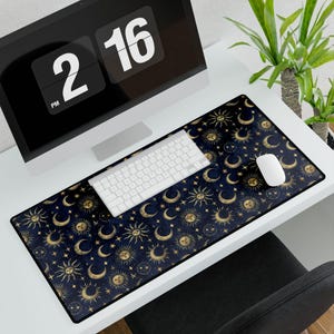 Celestial Desk Mat Cottagecore Desk Mat Celestial Cute Desk Mat Aesthetic Deskmat Top Selling Cubicle Decor Whimsigoth Aesthetic Dorm Gift