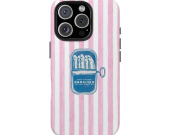 Sardine Case Retro Sardine Tin Phone Case Italian Summer Moodboard Gift iPhone 16 15 14 13 12 11 Pro Max Samsung Galaxy S25 S24 S23 S22Ultra
