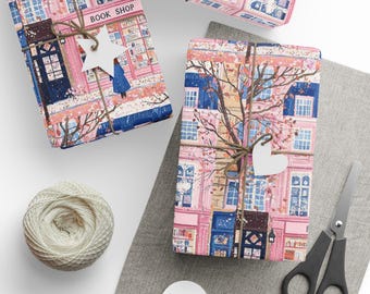 Urlaubsverpackung Elegante Weihnachtsgeschenkverpackung Rosa Winterdorf Geschenkpapier Urlaub Boutique Motiv Niedliche Verpackung Luxus Geschenkverpackung