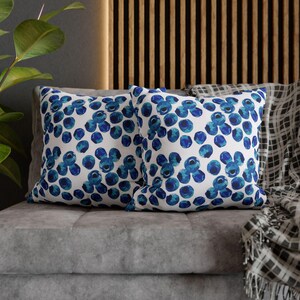 Blueberry Floral Decor PillowcaseThrow Pillow Cover for Home Couch Gift for Mom Kitchen Pillow Cover Summer Decoration Farmhouse pillow case