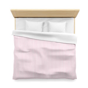 Chic Pink Striped Microfiber Duvet Cover for Cozy Bedrooms Soft Bedding for Comfort Great for Gifting Bedding Set Home Decor Pink Bedding