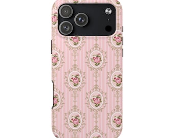 Pink Stripes Phone Case Cute iPhone Case Aesthetic Pink Striped Phone Case Summer Coastal Phone Case Preppy Phonecase Beachy Coquette Girl