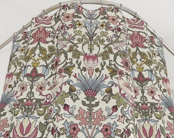 William Morris Shower Curtain Cottagecore Floral Shower Curtain Botanical Shower with Dark Floral Art Deco Bohemian Bath and Vintage Floral