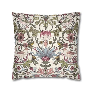 Cushion Cover Strawberry Thief William Morris Tapestry Cotton Handmade Floral Flower Victorian Arts Crafts Scatter Throw Pillow William Morr