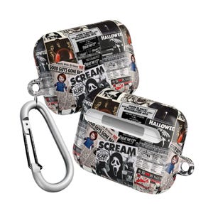 Horror Movie Enjoyer Airpod Cases Halloween Scary Scream Terrifier AirPod Case AirPods 1 Gen AirPods 2 Gen AirPods Pro 2 AirPods 3 AirPods 4