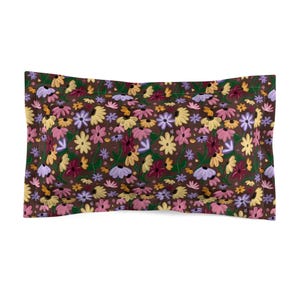 Floral Microfiber Pillow Sham Floral Piano Surprise Song Pillow Music Lover&#39;s Home Decor, Fan-Inspired Cushion, 2025 Concert Memory Keepsake