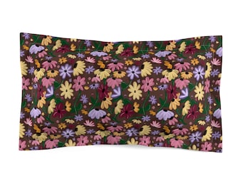 Floral Microfiber Pillow Sham Floral Piano Surprise Song Pillow Music Lover's Home Decor, Fan-Inspired Cushion, 2025 Concert Memory Keepsake
