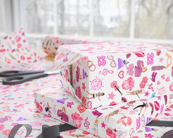 Birthday Celebration Gift Wrap Eras Floral Piano Wrapping Paper Perfect for Music Lovers Gift Wrap Secret Song Acoustic Set Taylor Wrap