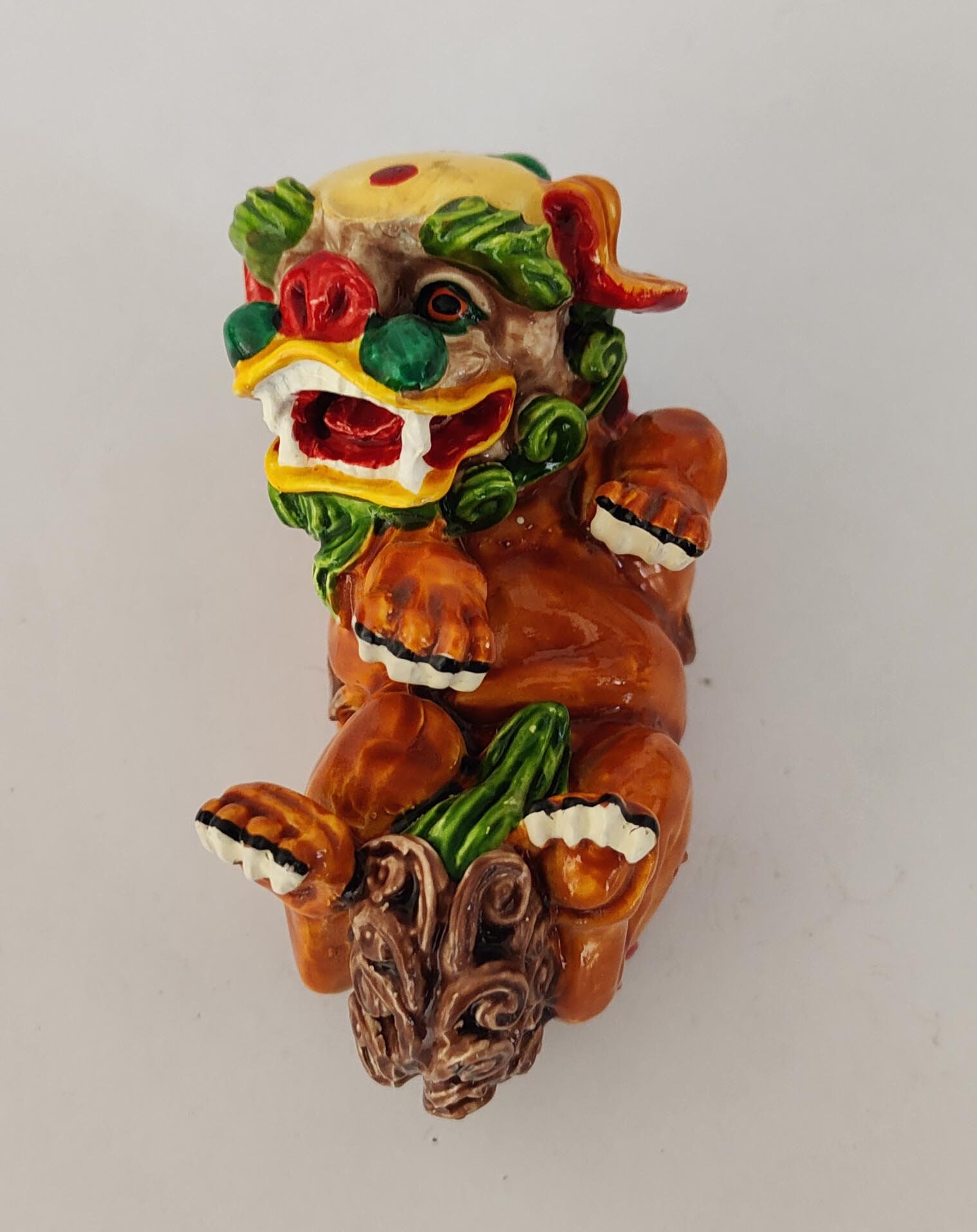 インテリア小物 可愛い犬 中国陶器 野菜柄 置物 インテリア
