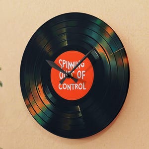 Retro Vinyl Record Wall Clock: Acrylic Vintage Style Music Room Decor