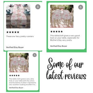 Pink Roses Table Runner: Shabby Chic Cottagecore Dining Decor (16x90 Cotton or Poly Blend) image 7