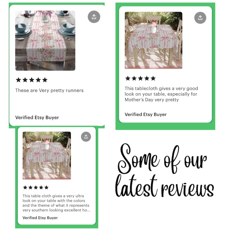 Pink Roses Table Runner: Shabby Chic Cottagecore Dining Decor (16x90 Cotton or Poly Blend) image 7