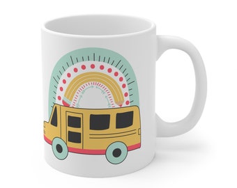 Schoo Bus driver coffee mug, Yellow school bus mug, thank you gift for bus, driver, appreciation, gift for school bus driver, Mugs under 15