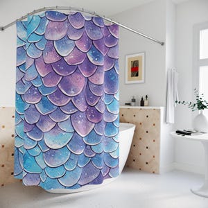 Fish Scale Pattern Shower Curtain - Etsy