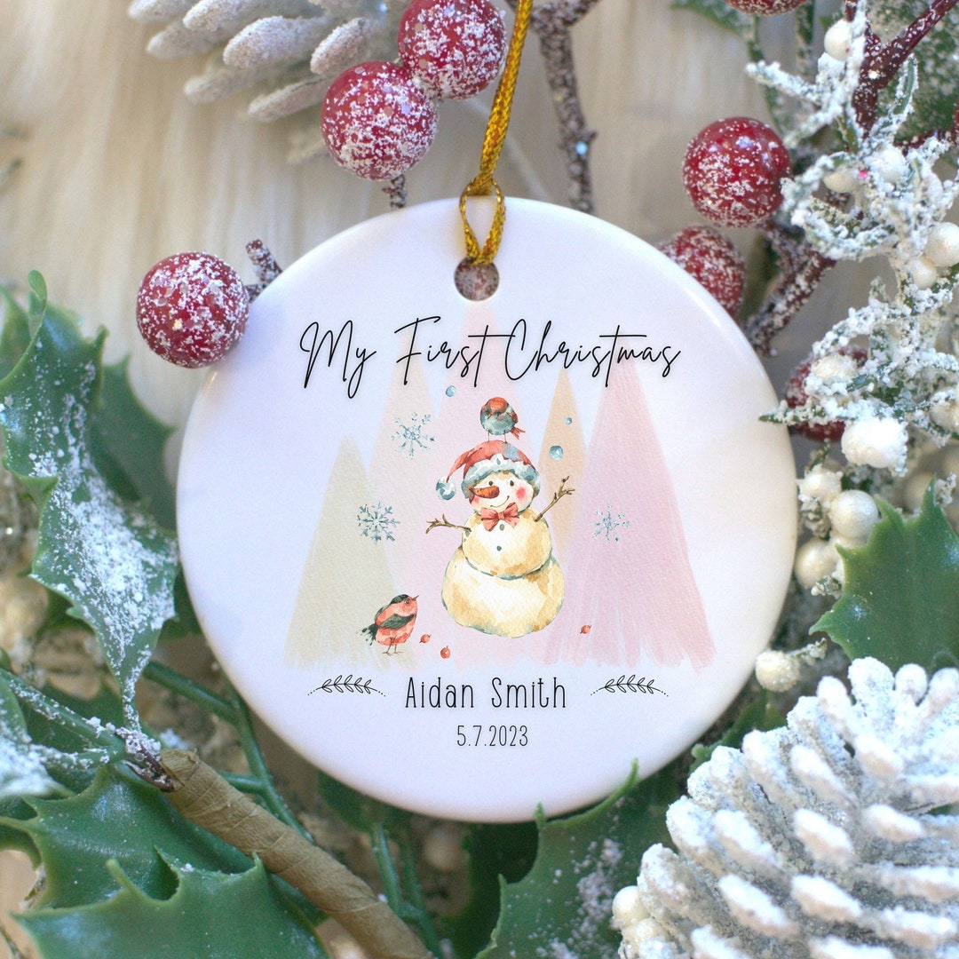 Custom Ornament My First Christmas Ornament Christomas Etsy