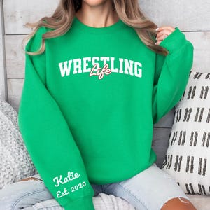 Custom Wrestling Mama Sweatshirt: Personalized Name Crewneck