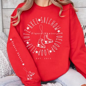 Personalized Figure Skating Sweatshirt: Custom EST Year, Cotton-Poly Blend