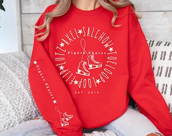 Personalized Figure Skating Sweatshirt: Custom EST Year, Cotton-Poly Blend