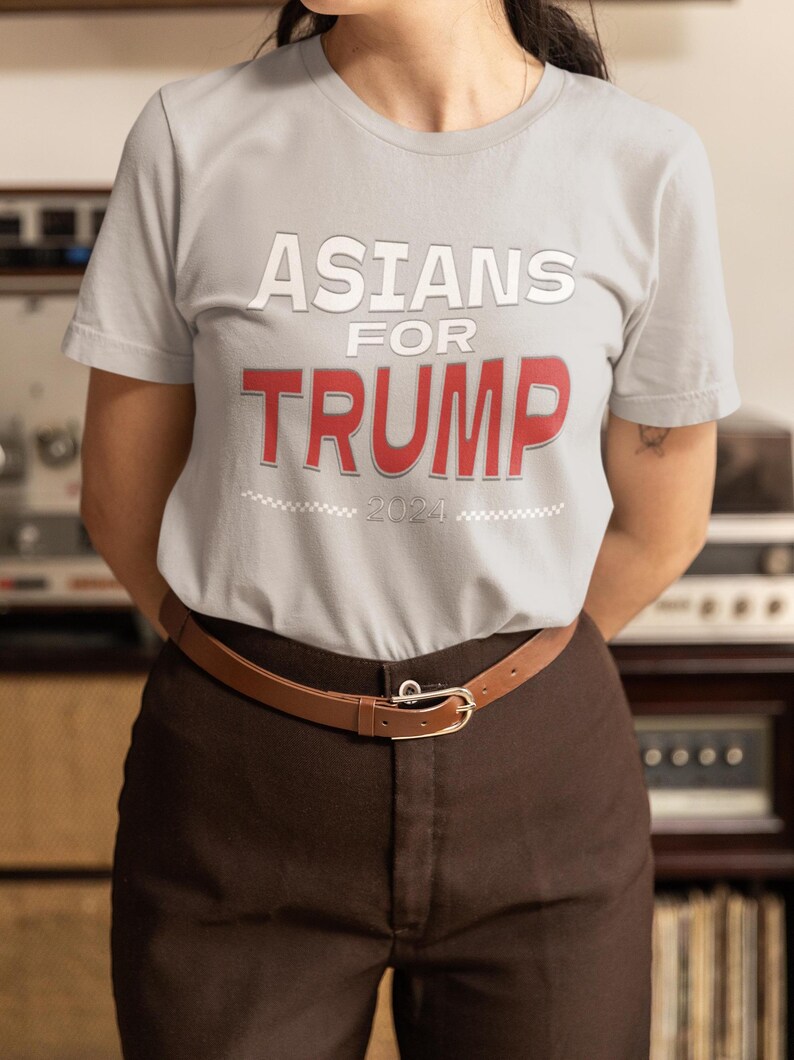 Asians for Trump 2024 Election Tshirt Unisex Voting T Shirt for Men and