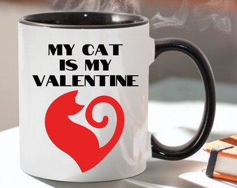 Valentine's day gift for cat lovers, Cat People Silly cat gifts for him her mug cup boyfriend husband son wife girlfriend couples men women