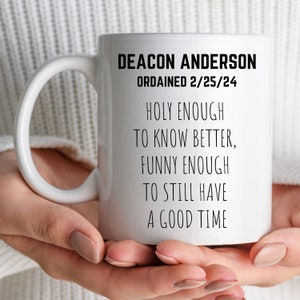 Catholic Deacon Ordination Gift Ideas Personalized Funny Gag Mug Coffee Cup Gifts For Men Wedding Officiant Clergy Appreciation Gift Custom