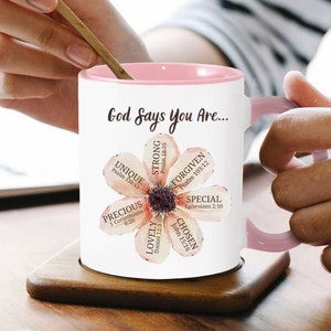 CCD Teacher Gifts, Christian Gifts For Women God Says You Are, Pastor&#39;s Wife Sunday School Teacher Soul Unbiological Sister Mug Niece Easter