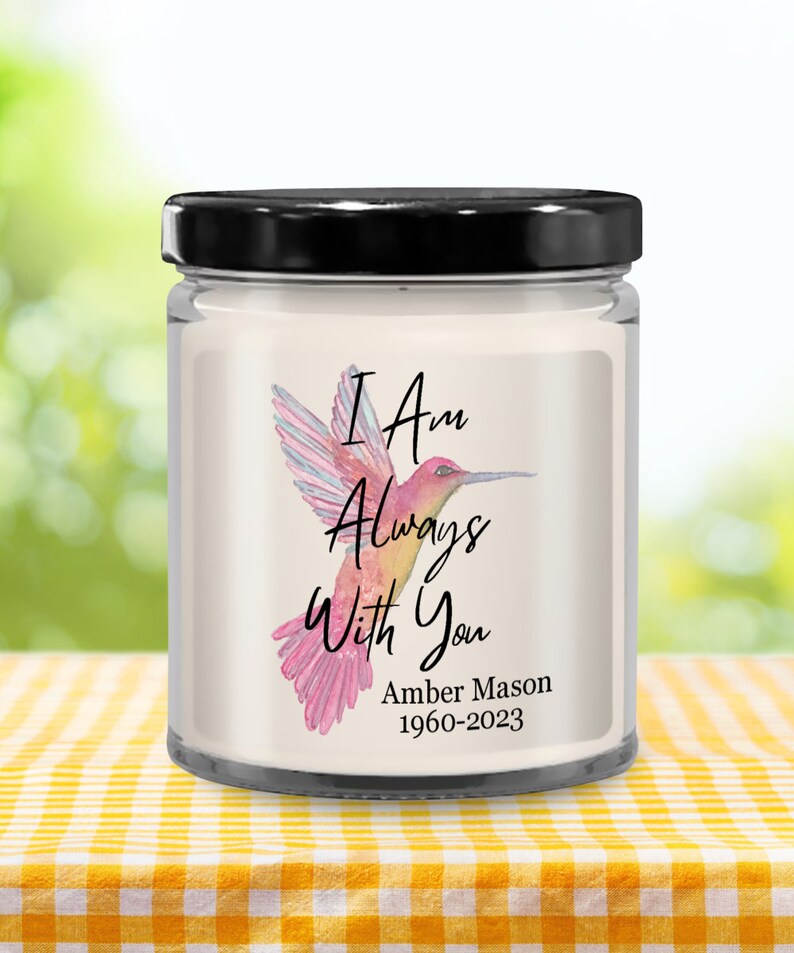 Personalized hummingbird gifts, remembering mom who passed away gift, condolences gift, as I sit in heaven, loss of parent, grieving friend image 10