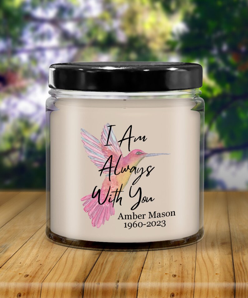 Personalized hummingbird gifts, remembering mom who passed away gift, condolences gift, as I sit in heaven, loss of parent, grieving friend image 8