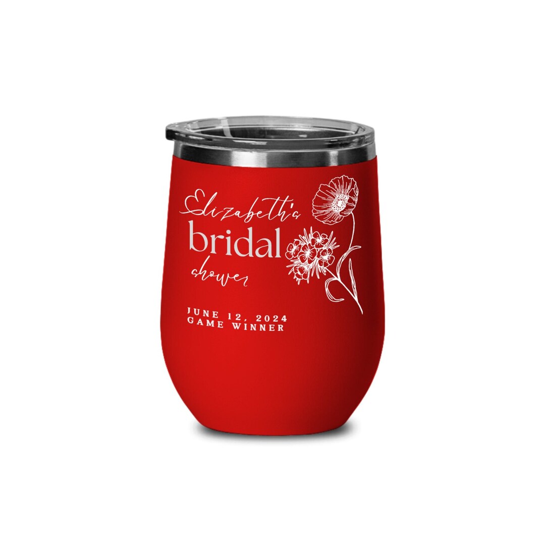 Bridal Shower Game Prize: Insulated Stemless Wine Glass - Etsy