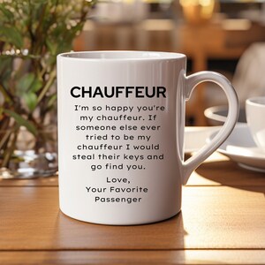 Chauffeur Mug, Chauffeur Gift, Chauffeur Gifts, Taxi Driver Gift, Cabbie Gift, Cab Driver Gift, Chauffeur Coffee Mug, Driver Gift